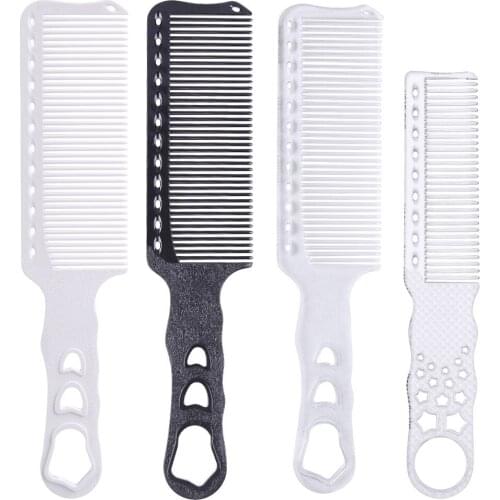 1pc Professional Resin Material Hair Clipper Comb For Men Anti-static Barber Hair Cutting Comb Hairdressing Flat Combs