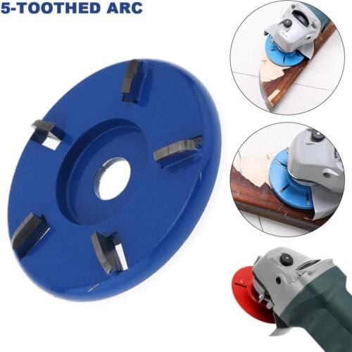 5 Tooth 90mm 16mm Wood Carving Disc Tool Angle Grinder Accessories Milling Cutter Fit for Woodworking / Tea Tray Digging