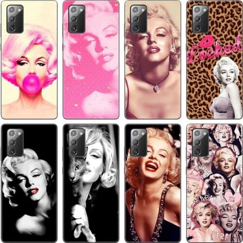 Sexy Marilyn Monroe Phone Case For Samsung Galaxy S20 S21 FE S10 Lite Note 20 10 Lite S8 S9 S10E S10 Plus Ultra Black Soft Cover
