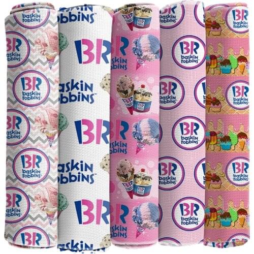 Polyester Cotton Printed Ice Cream Fabric for Kids Clothes Hometextile Curtain Cushion Cover DIY 50*145CM