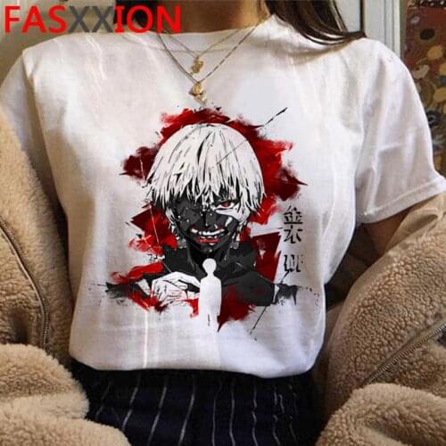 Tokyo Ghoul Kaneki Ken top tees tshirt women aesthetic couple 2021 graphic tees women vintage tshirt t-shirt harajuku kawaii