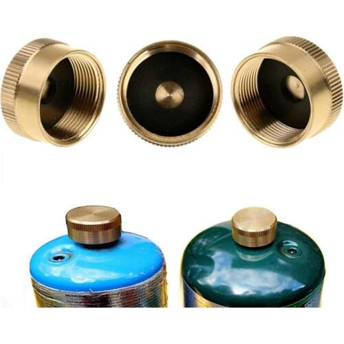 Solid Brass Refill 1LB Propane Gas Bottle Cylinder Coupler Protective Sealed Cap
