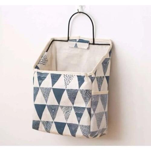 Bathroom bathroom fabric waterproof storage hanging bag dormitory bedside wall books sundries hanging storage bag