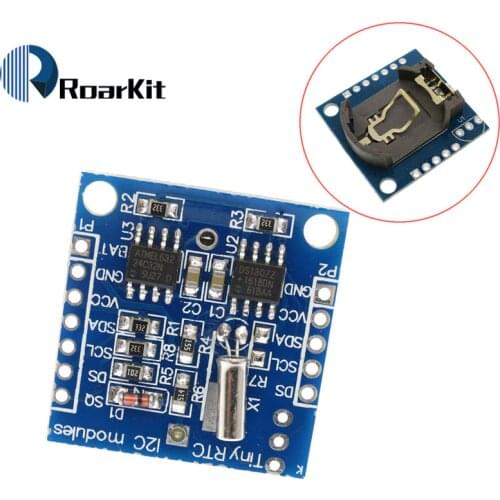 10pcs/lot The Tiny RTC I2C modules 24C32 memory DS1307 clock RTC module for arduino (without battery)