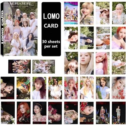 30PCS/Set KPOP TWICE 9th Album MORE & MORE HD Photo Card PVC Cards Self Made LOMO Card Photocards