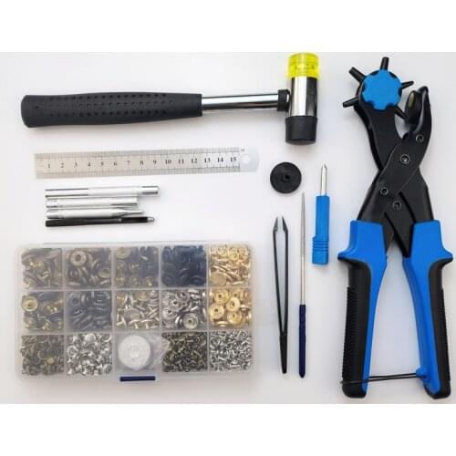 340 Set 633 Metal Four button + tool Round Copper Snaps DIY Clothing / bags / shoes / leather Button Snap Fasteners