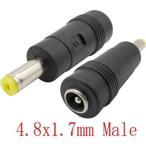 DC Power Plug Jack Adapter DC 5.5x2.1mm Female to DC 4.8x1.7mm Male DC Connector Conversion Head for Electrical Socket Notebook