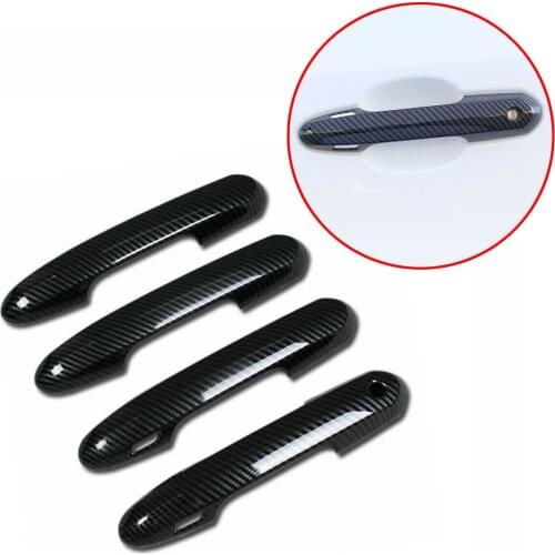 Fit For Toyota RAV4 2019 2020 Carbon Fiber Door Handle Cover Trim Frame Decorative Protector Accessories