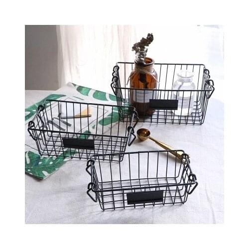 American Wrought Iron Retro Storage Basket Home Bathroom Kitchen Storage Basket Books Snacks Debris Storage Basket Fruit Basket