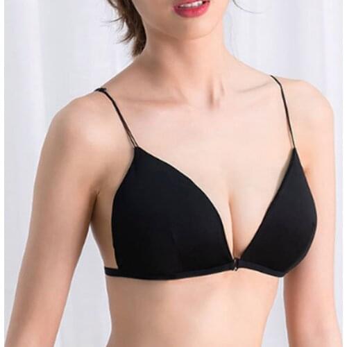 Front Closure Bras Women Sexy Sexy French girl beautiful back wrapped chest Lingerie Push Up Backless Bralette Underwear