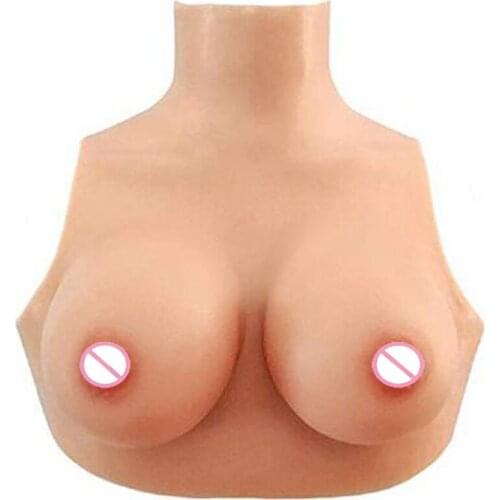 C Cup Silicone Breast Form Half Body Fake Boobs Vest Mastectomy Breast Underwear Ajusen for Crossdresser Transgender