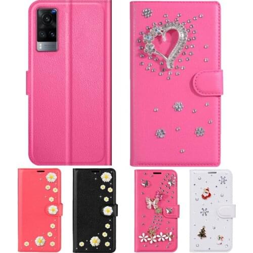 Case For vivo X60 X50 X50e V20 SE Pro Plus S9 Y70 Y70s Y52s Y93 Y91i Y91i (India) iQOO U3 Z1x Neo 3 5 5G Flip Wallet Phone Cover