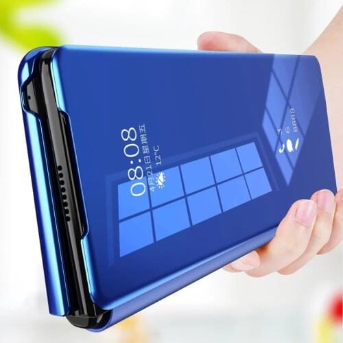 Funda Flip Plating Mirror Case for Xiaomi Redmi Poco X3 NFC M2 Note 9S Pro 10T Lite Full Protective Coque Phone Case Cover Capa