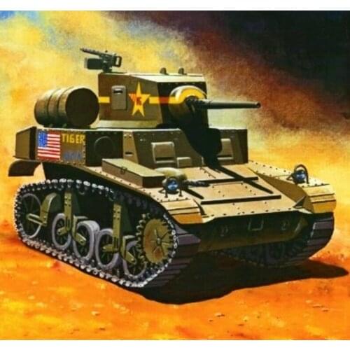 DIYMyModeI 1:25 USA M3A1 Stuart DIY Handcraft Paper Model KIT Handmade Toy Puzzles Gift Movie props