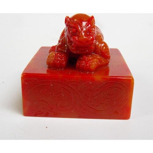 Ancient China elements seal Emperor Militarys tiger Jade Stone seal Zodiac tiger Traditional signet Special Seal Engraving