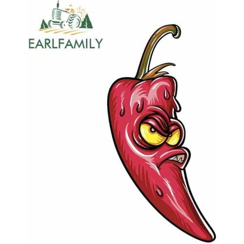 EARLFAMILY 15cm x 7.4cm for Chili Pepper Fine Decal Funny Car Stickers Windshield Bumper Windows Cartoon Oem Car Accessories
