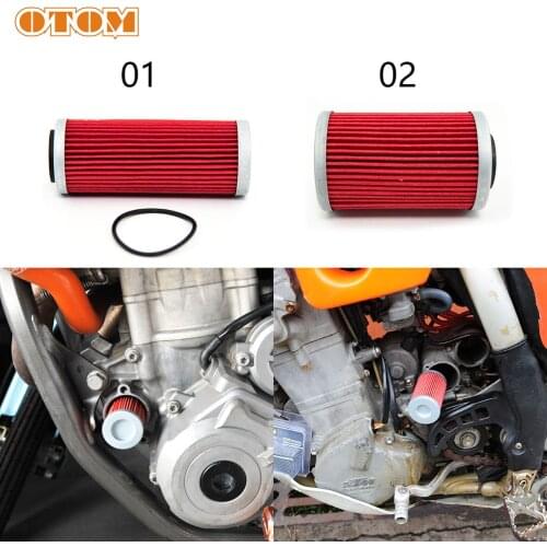 OTOM 2Pcs For KTM Oil Filter Cleaner Motorcycle Engine Oil Machine Filters For HUSQVARNA HUSABERG FC FE SXF XCW EXCF 250 350 450