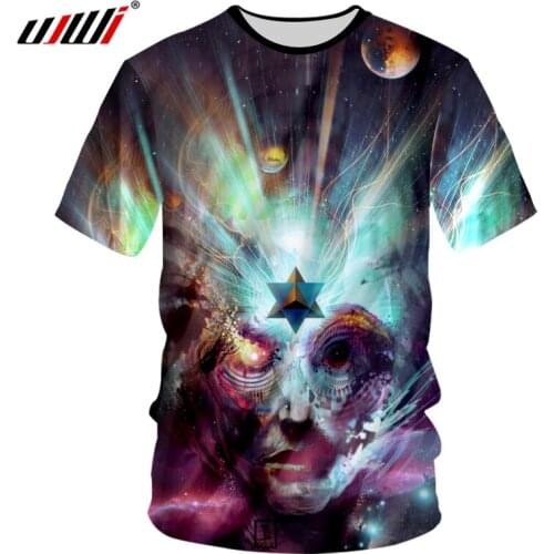 UJWI Men 3d Print Magic Beauty Mask T-shirt Hombre Hip Hop Streetwear Short Sleeve Tees Galaxy Space Tshirt 2019 Summer Tops