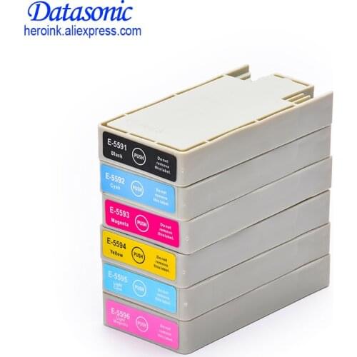 6 Colors T5591 T5592 T5593 T5594 T5595 T5596 Full Ink Cartridge Compatible For Epson Stylus Photo RX700 Printer