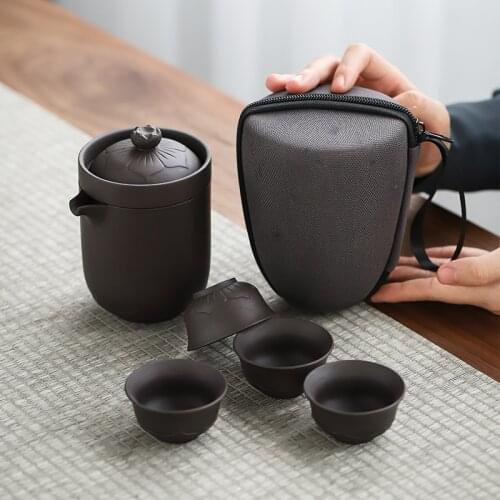 Ceramic Tea Set Portable Tea Set Kung Fu Tea Tea Set Home Decoration Desktop Ornaments Ceramic Tea Cup/teapot Exquisite Gifts