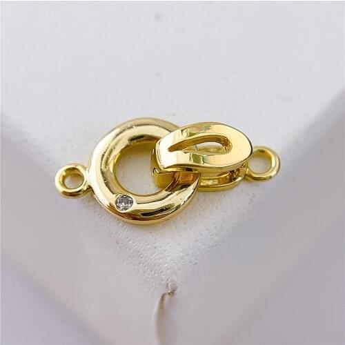 DIY Jewelry Components Rose Gold/Silver Color Fastener Connector Pearls Clasps Accessories For Needlework Chain Beads Making