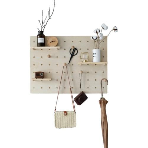 Beautiful practical flower pot shelf Nordic Japanese decorative wall-mounted solid wood multi-layer board plant rack