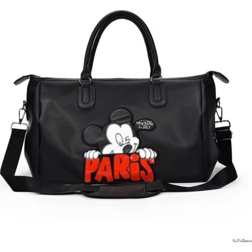Disney black Mickey mouse multi-function large capacity Fitness yoga bag waterproof men women shoulder bag Travel bag
