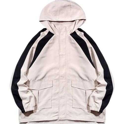 2020 vintage hooded jacket mens Korean version of ins clothing trend net red lovers outfit frock coat