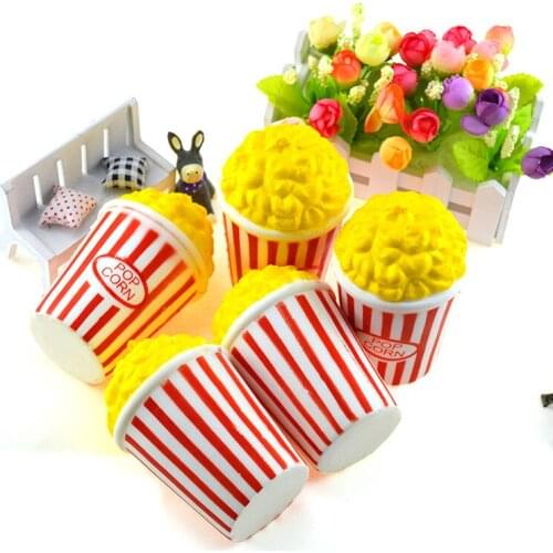 12cm Soft Squish Jumbo Rainbow Popcorn Squishy Stress Relief Slow Rising Squishe Bread Fun Toys Kid Kawaii Gifts For Child