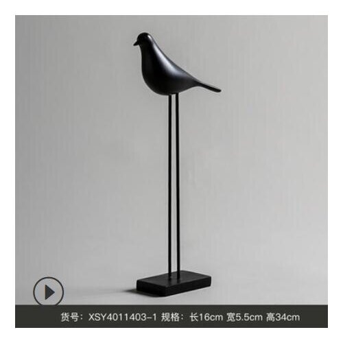 NORDIC TECHNOLOGY DIRECT DEAL CREATIVE RESIN CRAFTS BIRD ORNAMENTS HOME DECORATION EQUIPMENT WHOLESALE BLACK PURE DEMONS