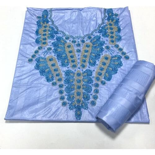 New African Lace Fabric 2021 High Quality Bazin Riche Embroidery Cotton France Nigerian Lace Fabrics for Wedding Dress