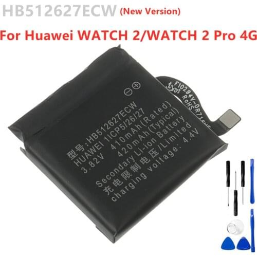 Original HB512627ECW Battery For Huawei Watch2 Pro 4G EO-DLXXU Porsche Design HB512627ECW Battery 420mAh