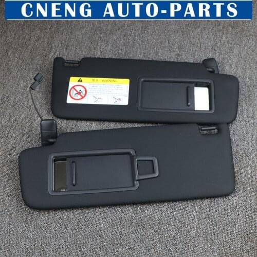 Pair Black Front Sun Visor Panel With Makeup Mirror For VW Golf 7 SportsVan Jetta MK7 T-Cross Passat B8 CC E-Golf T-Roc 213