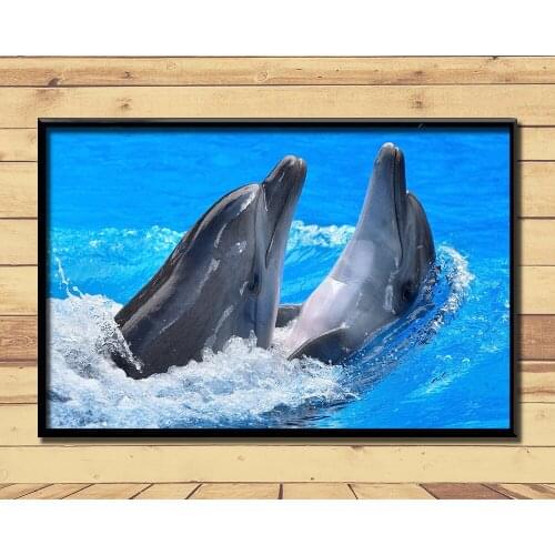 Dolphin Lovely Marine Animal (19) Wall Posters Prints Silk Art Painting For Home Wall Bedroom Decor