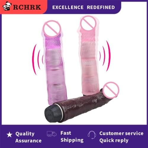 Realistic Crystal Dildo Vibrators Multi Speed Big Penis Erotic SM Sex Toys For Adult Intimate Woman Masturbator Realistic Dildo