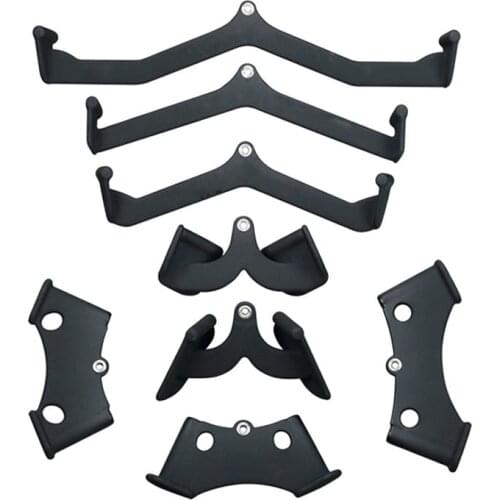 Home Gym Fitness Hand Grips Lat Pull Down Bar Pulley Cable Machine Back Muscle Training Pull Down Rowing Workout T-bar V-bar