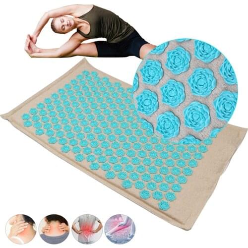 Lotus Spike Acupressure Massager Mat Relaxation Relief Stress Tension Body Yoga Mat Relieve Body Stress Pain Spike Cushion Mat