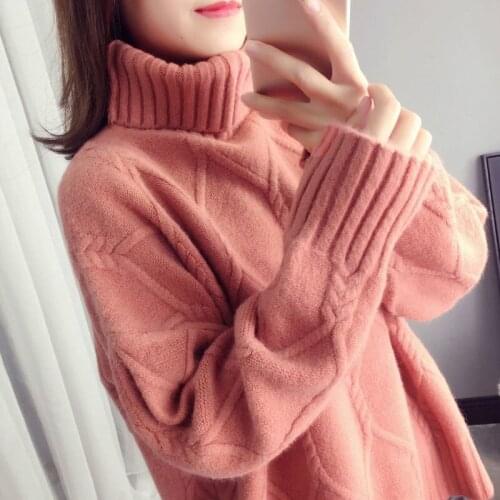 Sweater Women Turtleneck Pullovers Solid Stretch Striped Korean Top Knit Plus Size Harajuku 2021 Fall Winter Oversized Clothes