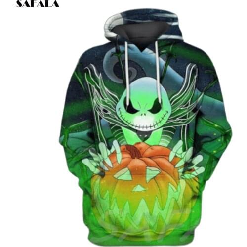 Happy Halloween Jacket Skull Pumpkin 3D Printed Hoodie Man Female Zipper Pullover Sweatshirt Hooded Jersey Streetwear Tracksuits