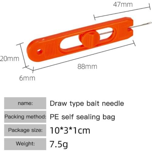 Retractable Bait Needle for Outdoor Angling Carp Fishing Boilies Bait Needle Portable Orange with Hook Drop Shipping Carp Bait