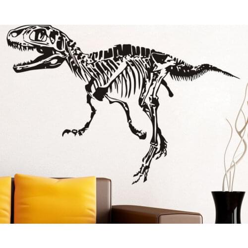 Funny Vinyl Wall Decal T-Rex Fossil Creative Wall Sticker Boys Rooms Dinosaur Decals Art Mural Wallpaper vinilos paredes ZA446