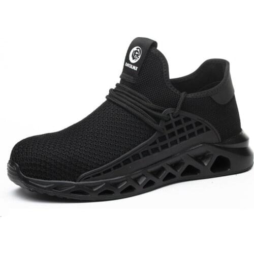 Unisex AIR Mesh Safety Shoes Men Work Boots Light Designer Sneaker Steel Toe Soft Anti-piercing Indestructible Shoes