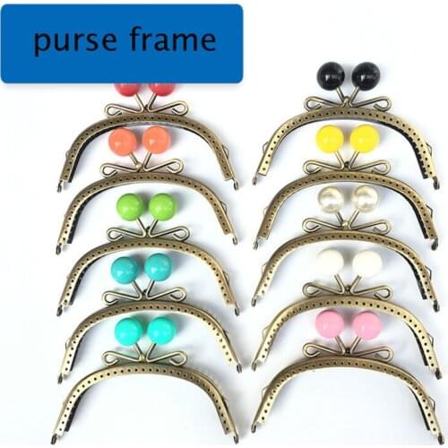 12.5cm women DIY purse frame metal clasp bag making hardware accessories kiss buckle bronze color 10pcs/lot wholesale