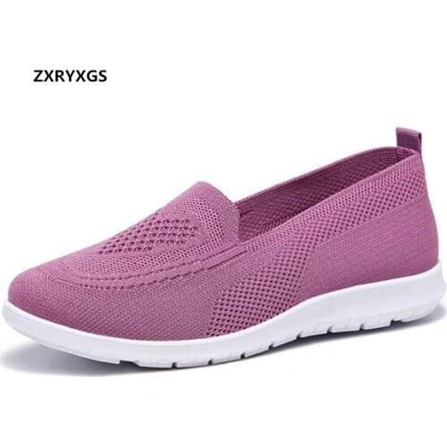 2021 Bestselling New Light Breathable Spring Flat Shoes Woman Sneakers Casual Shoes Flat Soft Sole Comfortable Women Shoes