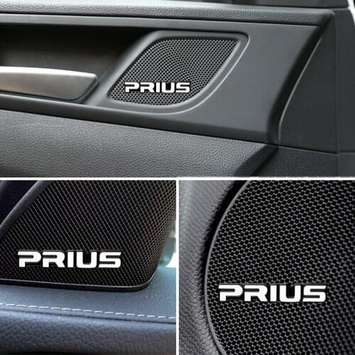 10pcs 3D aluminum speaker stereo speaker badge emblem Sticker for Toyota Prius Accessories