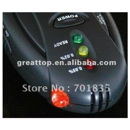 Free shipping + 2pcs/lot 3 in1 keychain alcohol tester torch and clock function