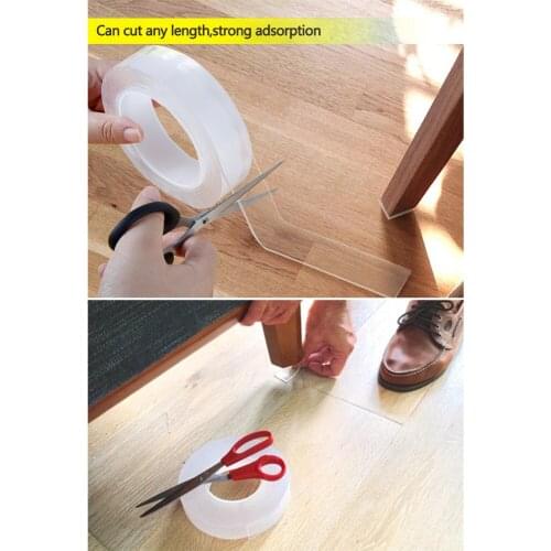 1/2/5m Reusable Double-Sided Adhesive Nano Traceless Tape Removable Sticker Washable Adhesive Loop Disks Tie Glue Gadget