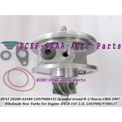 Turbo CHRA Cartridge BV43 145 28200-4A480 53039880127 53039700127 For HYUNDAI H-1 Grand Starex CRDI Cargo Travel D4CB 16V 2.5L