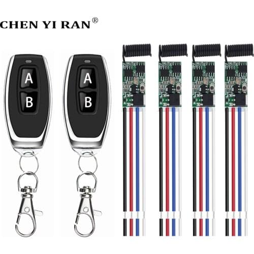 433mhz DC 3.6V 5V 12V 24V 1CH LED Lamp Controller Micro Receiver Mini Relay Wireless RF Remote Control Switch Power Transmitter