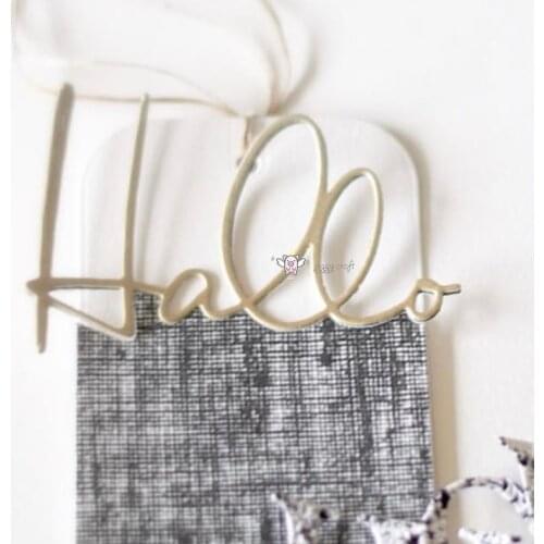 Mmao Crafts Metal Steel Cutting Dies German hello letter Stencil For DIY Scrapbooking Paper/photo Cards Embossing Dies